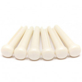   Graph Tech PP-1100-01 TUSQ Bridge Pins No Dot - White 6 Pcs