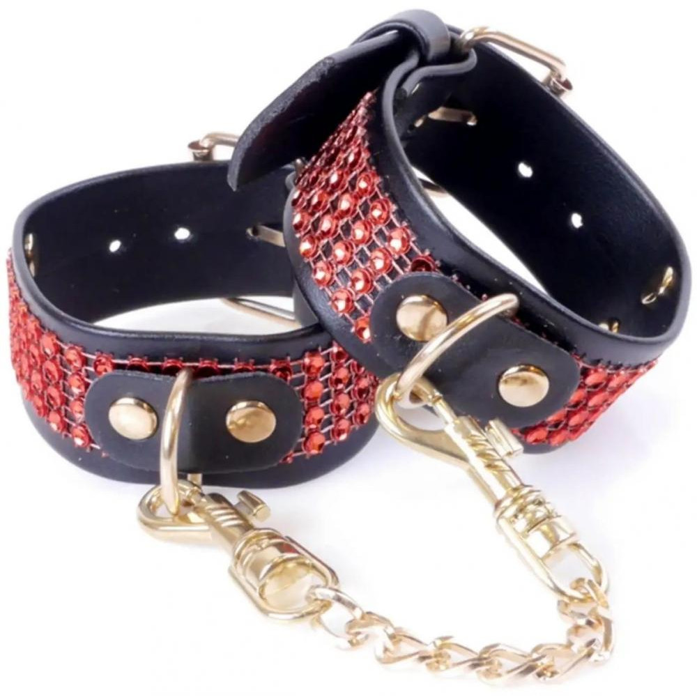 Boss Of Toys Наручники із кристалами Fetish Boss Series - Handcuffs with cristals Red (BS3300109) - зображення 1