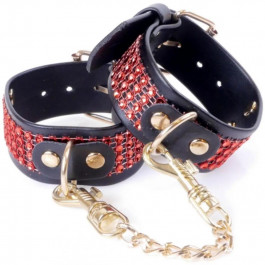 Boss Of Toys Наручники із кристалами Fetish Boss Series - Handcuffs with cristals Red (BS3300109)