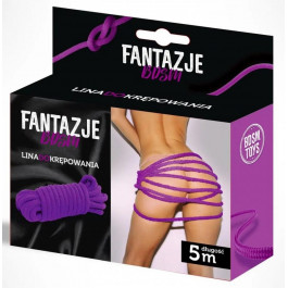  Мотузка для зв'язування Grammi Fantazje BDSM Toys 5m Purple (2900116) (2900116)