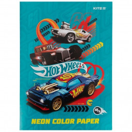   Kite Комплект бумаги цветной неоновой  Hot Wheels 5 шт А4 HW21-252_5pcs