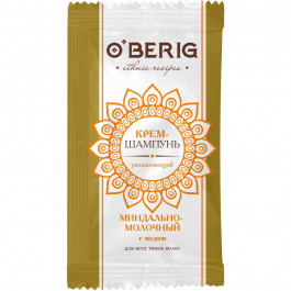 O'Berig Крем-шампунь  Мигдалево-молочний з медом, зволожуючий, для всіх типів волосся, 15 мл