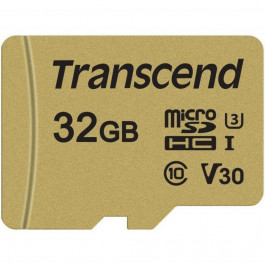 Transcend 32 GB microSDHC UHS-I U3 500S + SD Adapter TS32GUSD500S