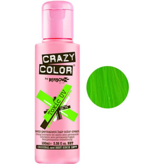 CRAZY COLOR Тинт-фарба для волосся Crazy Colour by Renbow Semi Permanent Color №79 зелений ультрафіолет 100 мл ( - зображення 1