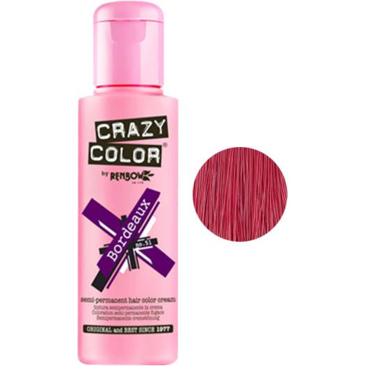 CRAZY COLOR Тинт-фарба для волосся Crazy Colour by Renbow Semi Permanent Color №51 бордо 100 мл (5035832020518) - зображення 1