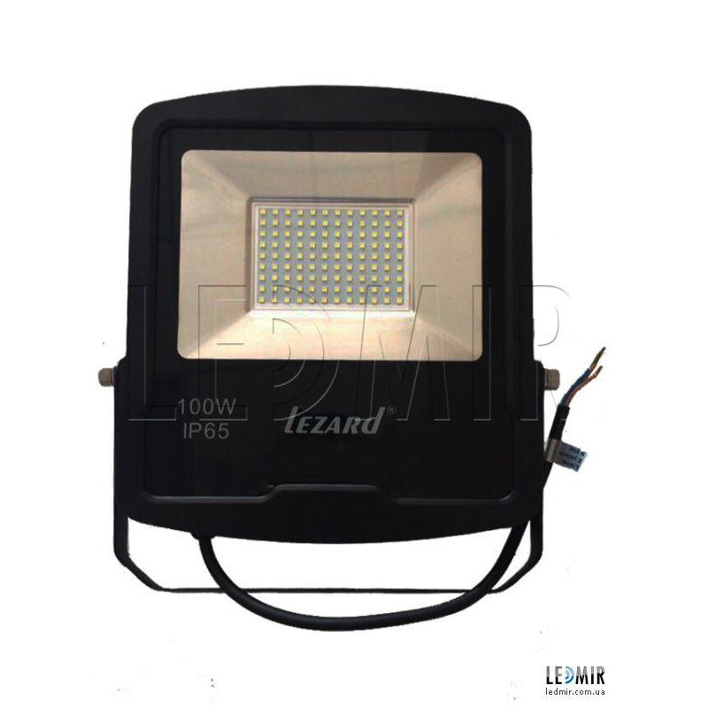 Lezard LED Прожектор 100Вт, Алюминиевый корпус IP65 6500K 8000Lm 1/4шт (PAL65100) - зображення 1