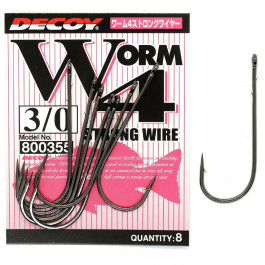 Decoy Worm4 Strong Wire №1/0 (9pcs)