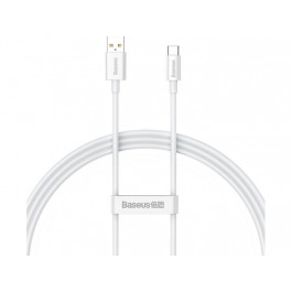Baseus Superior Series USB Cable to USB-C Fast Charging Data 100W 1m White (P10320102214-01)