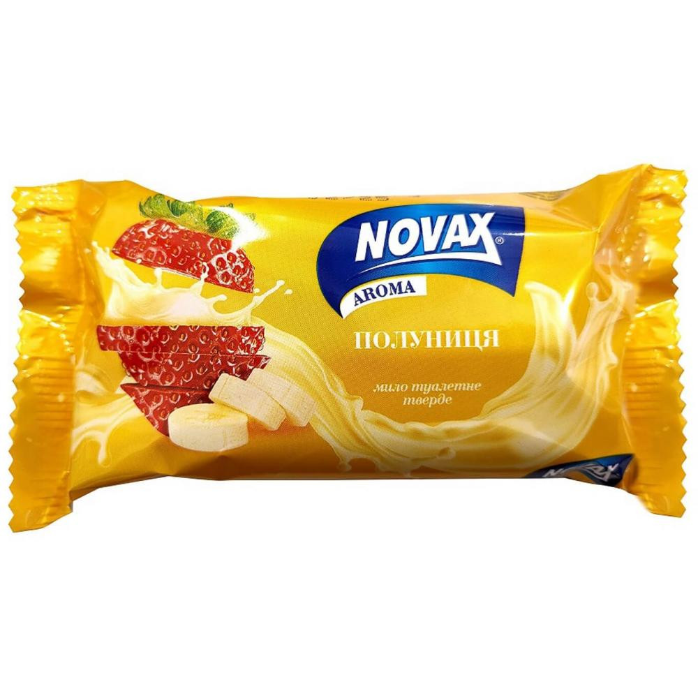 Novax Тверде мило  Aroma Полуниця 140 г (4820195509500) - зображення 1