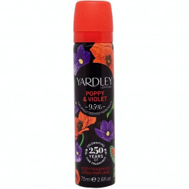   Yardley Парфюмированный дезодорант для женщин  Poppy & Violet Deodorising Body Spray 75 мл (5056179301245)