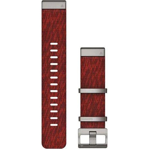 Garmin Ремінець  QuickFit 22 Watch Bands Jacquard-weave Nylon Strap – Red (010-12738-22) - зображення 1