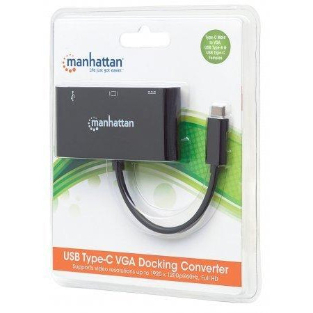 Manhattan SuperSpeed USB-C VGA Docking Converter (152044) - зображення 1