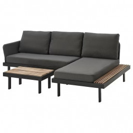 IKEA REVSKAR Комплект меблів 3-місний вуличний антрацит/Froson/Duvholmen темно-сірий (195.446.24)