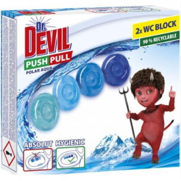 Dr.Devil Гелеві кульки без кошика для унітазу Dr.DevilL WC Push Pull Gel Полярна вода 20 г х 2 шт (8595025835