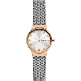   Skagen Freja Lille Two-Hand Silver Stainless Steel Mesh SKW3025