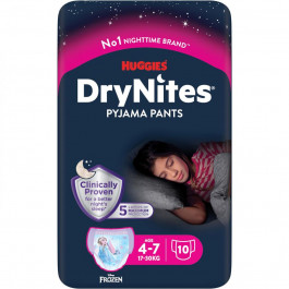 Huggies DryNites 4-7 10 шт. для девочек