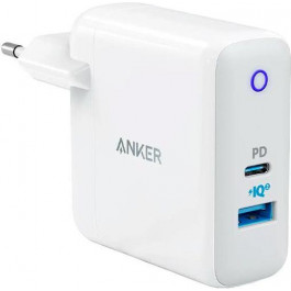   Anker PowerPort PD+ 2 – 20W 1xPD & 15W 1xUSB White (A2636G21)