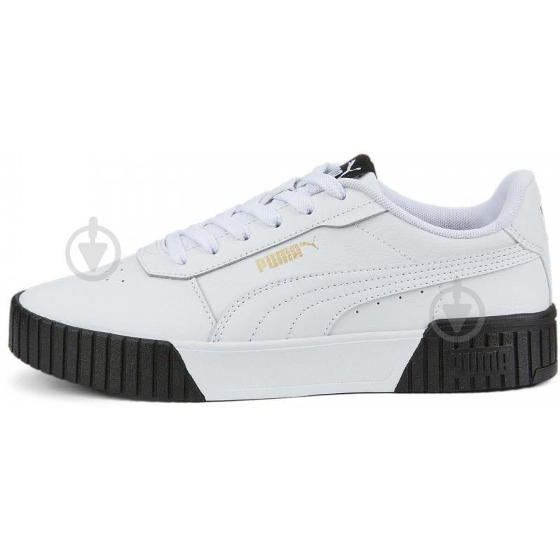 PUMA Жіночі кеди низькі  Carina 2.0 38584904 38.5 (5.5UK) 24.5 см  White- White- Team Gold- Black (406544 - зображення 1