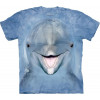 The Mountain Футболка бавовняна блакитна з принтом Dolphin Face  103650 - зображення 1