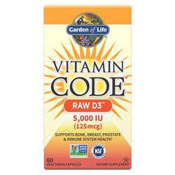 Garden of Life Vitamin Code Raw Vitamin D3 125 mcg 60 вегакапсул - зображення 1