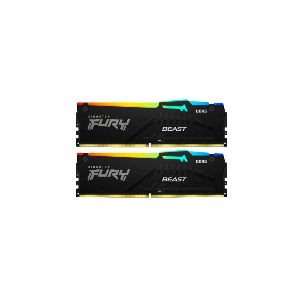 Kingston FURY 64 GB (2x32GB) DDR5 6000 MHz Beast RGB (KF560C40BBAK2-64) - зображення 1