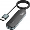 Hoco UA23 Flowing Wireless Display Adapter HDMI - Apple Lightning Black (6931474789785) - зображення 1