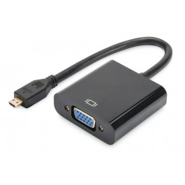 Digitus micro HDMI to VGA 0.15m Black (DA-70460)