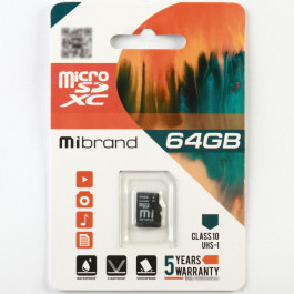   Mibrand 64 GB microSDXC Class 10 UHS-I MICDXU1/64GB