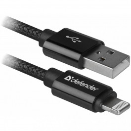Defender ACH01-03T PRO USB2.0 AM/Apple Lightning Black 1m (87808)