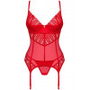 Obsessive Комплект  Ingridia corset (Червоний, XL/XXL) (100417) - зображення 5
