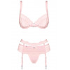 Obsessive Комплект  Heartina set (Ніжно-рожевий, L/XL) (79148) - зображення 3