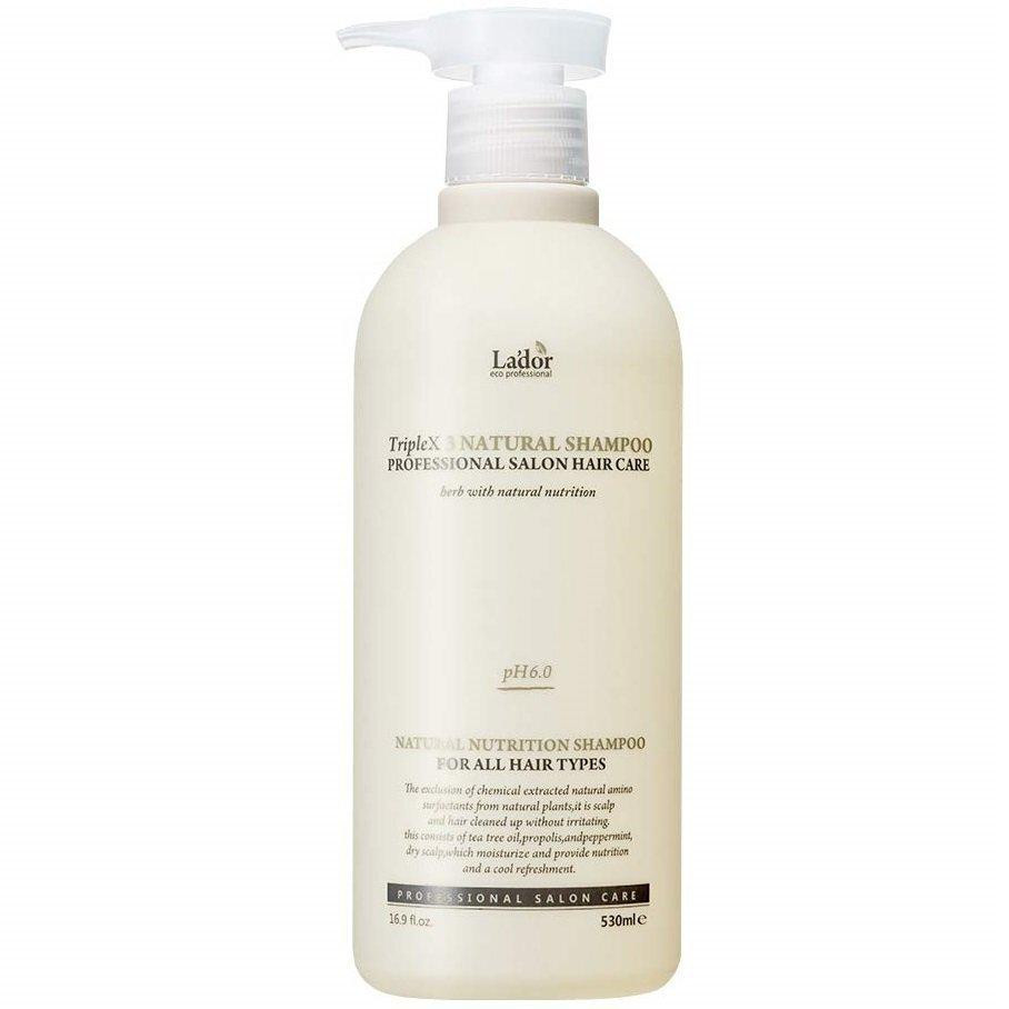 Lador Безсульфатный шампунь  Triplex Natural Shampoo с натуральным составом и протеинами шелка 530 мл (880 - зображення 1