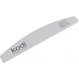 Kodi Professional Пилочка для нігтів  №125 у формі Півмісяць 180/180 світло-сірий бічні елементи: фіолетові 178x28x4 м