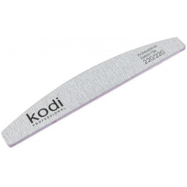 Kodi Professional Пилочка для нігтів  №126 у формі Півмісяць 220/220 світло-сірий бічні елементи: фіолетові 178x28x4 м