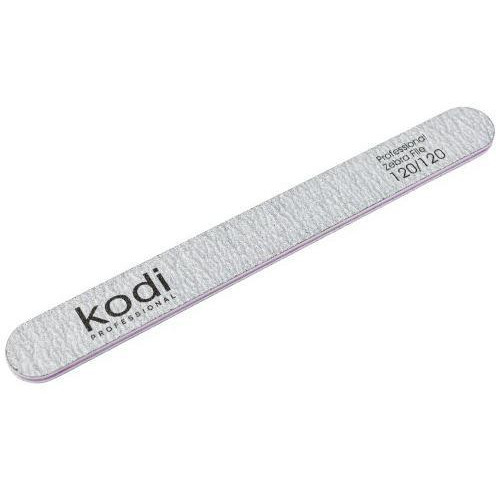 Kodi Professional Пилка  №134 прямої форми 120/120 світло-сірий бічні елементи: фіолетові 178x19x4 мм (20099534) (ROZ6 - зображення 1