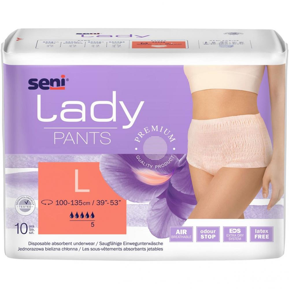 Seni Труси поглинальні для дорослих  Lady Pants Large 10 шт (5900516800536) - зображення 1