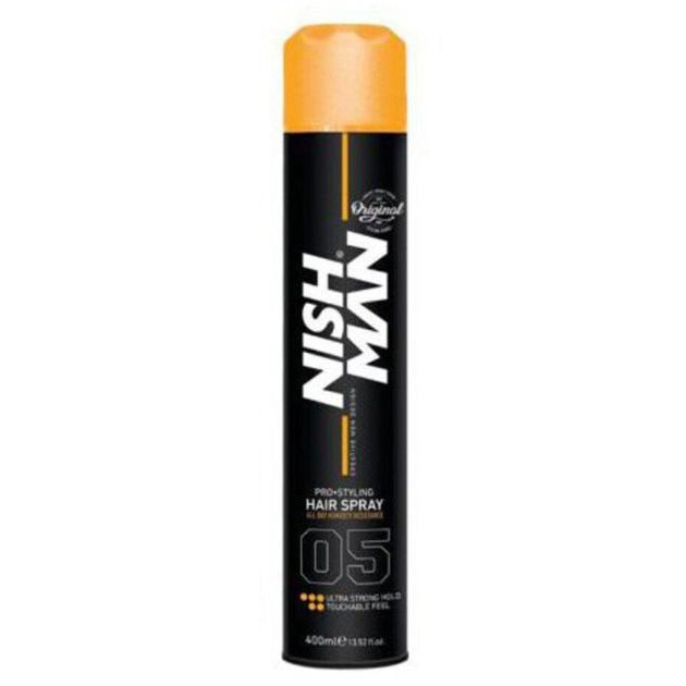 Nishman Спрей для фиксации волос  Ultra Strong Hold Hair Spray 400 мл (8682035080183) - зображення 1