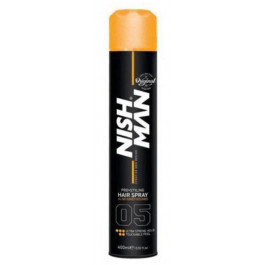 Nishman Спрей для фиксации волос  Ultra Strong Hold Hair Spray 400 мл (8682035080183)