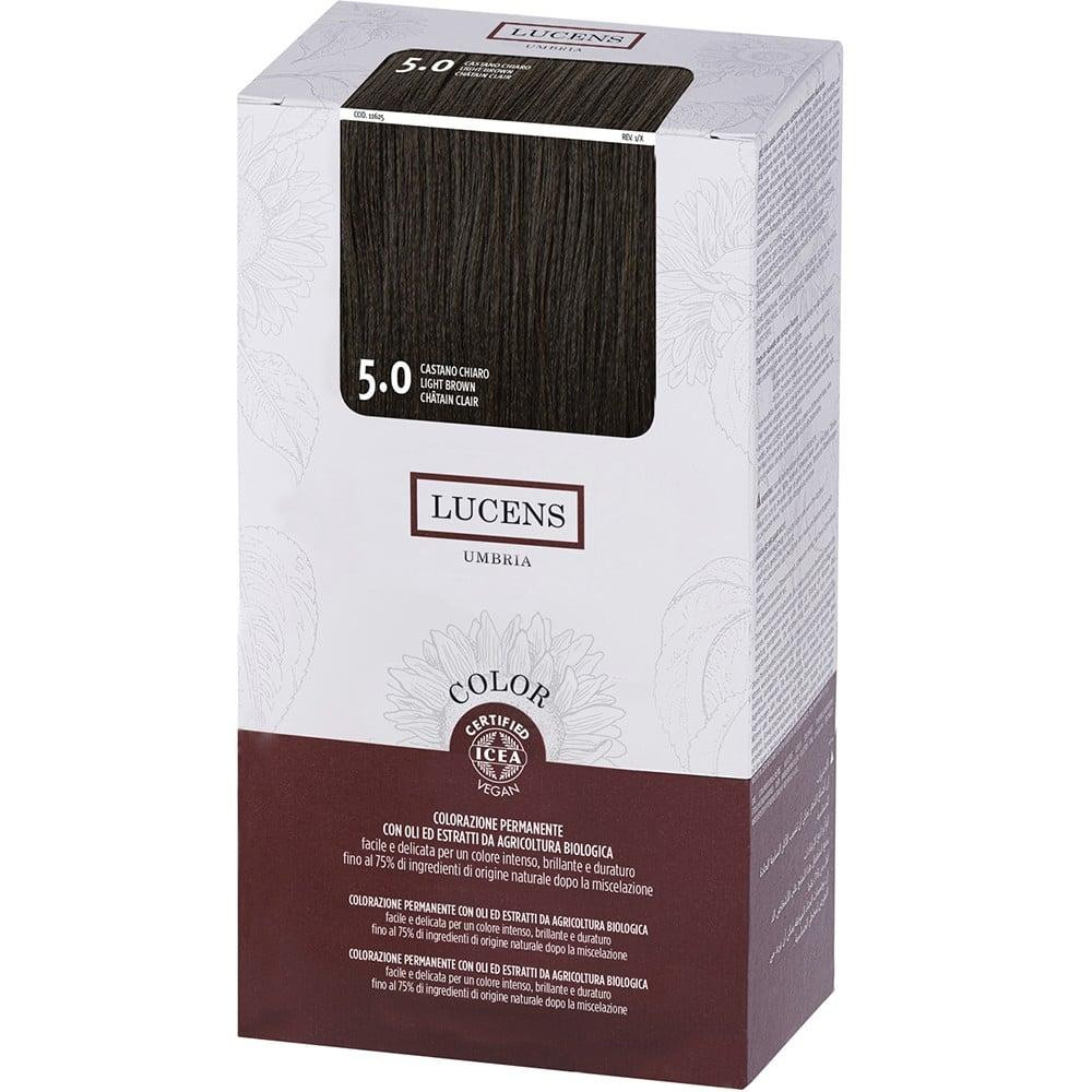 Lucens Umbria Фарба для волосся  Color 5.0 Light Brown 145 мл (8020936081876) - зображення 1
