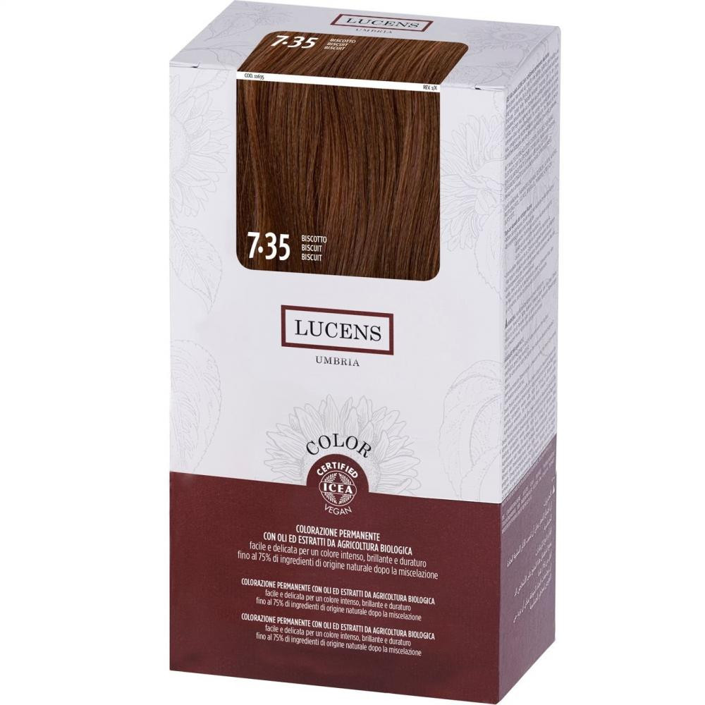 Lucens Umbria Фарба для волосся  Color 7.35 Biscuit 145 мл (8020936082255) - зображення 1