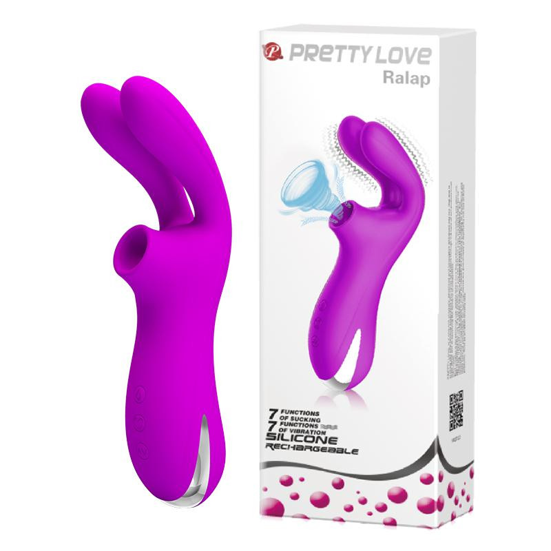 Pretty Love Ralap Vibrator + Suction Purple (6603BI0661) - зображення 1