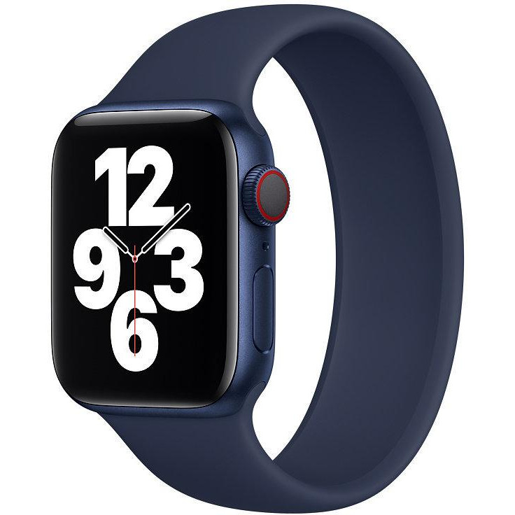 Apple Силиконовый монобраслет  Watch 40mm/38mm Deep Navy Solo Loop Size 8 (MYPR2) - зображення 1