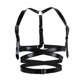   Art of Sex Шкіряна портупея  - Melani Leather harness, Чорна L-2XL (SO8299)