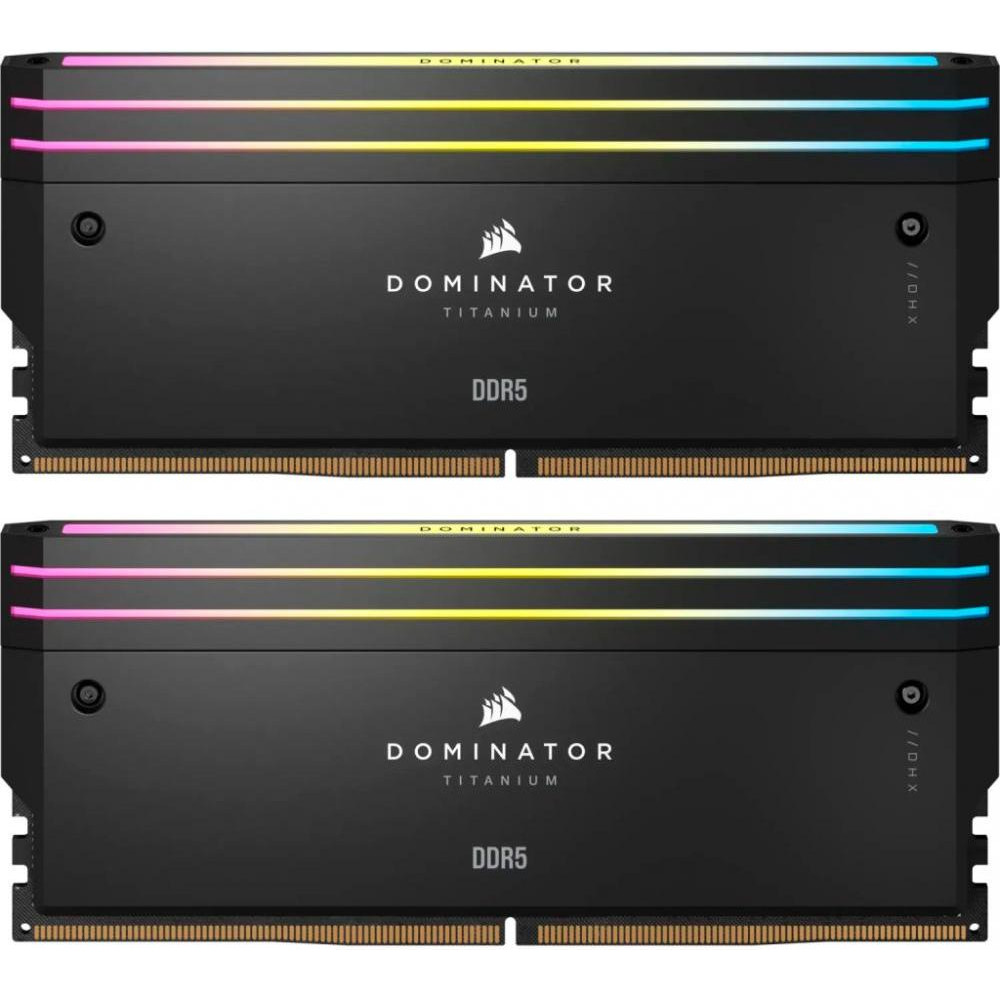 Corsair 32 GB (2x16GB) DDR5 6000 MHz Dominator Titanium RGB Black (CMP32GX5M2B6000C30) - зображення 1