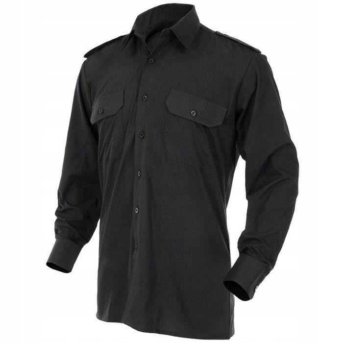 Mil-Tec Service Long Sleeve Shirt - Black (10931002-904) - зображення 1