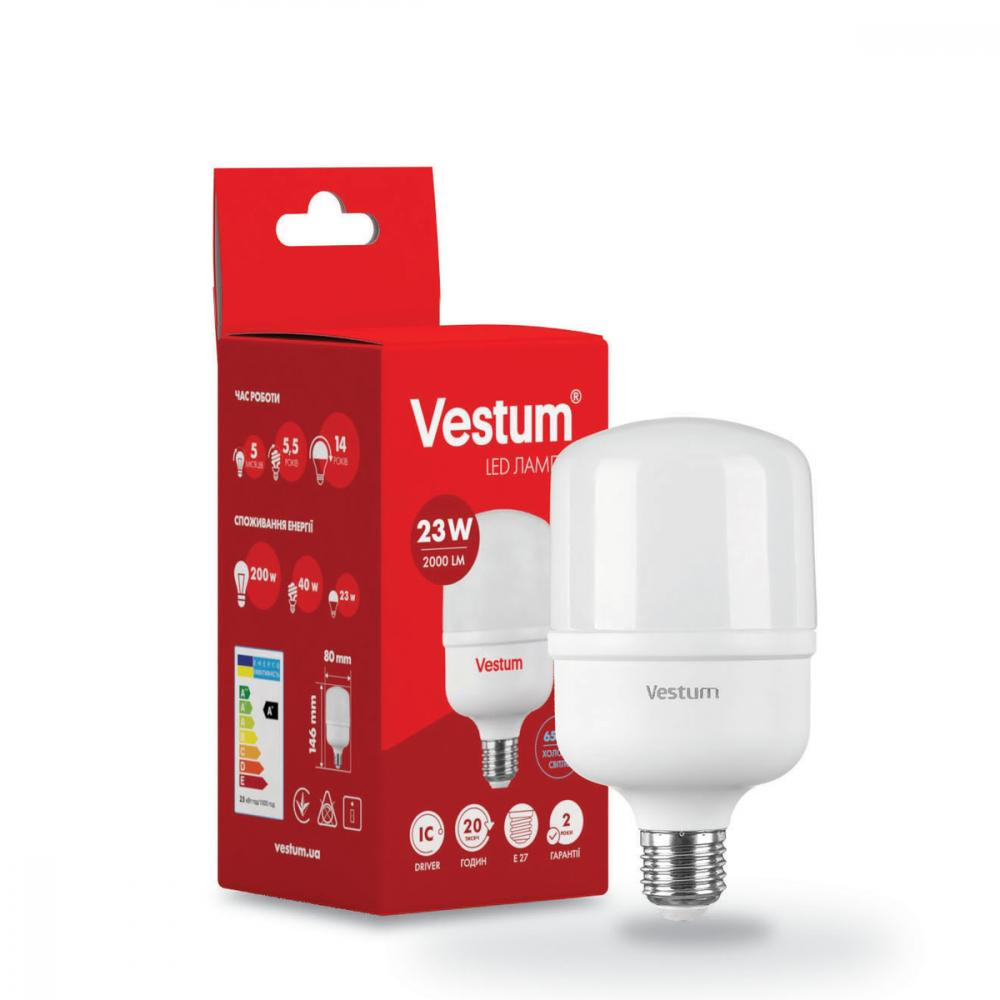 Vestum LED T80 23W 6500K 220V E27 (1-VS-1601) - зображення 1