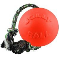 Jolly Pets Игрушки для собак мяч с канатом Ромпей-н-Ролл 16х40х16 см Оранжевая (606OR)