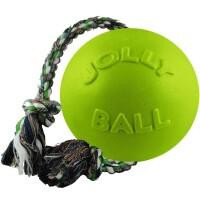 Jolly Pets Игрушки для собак мяч с канатом Ромпей-н-Ролл 12х30х12 см Зеленая (645GR)