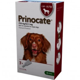 KRKA Капли от блох и паразитов  Prinocate (Принокат) для собак 10-25 кг 2.5 мл №3 (3838989723156)