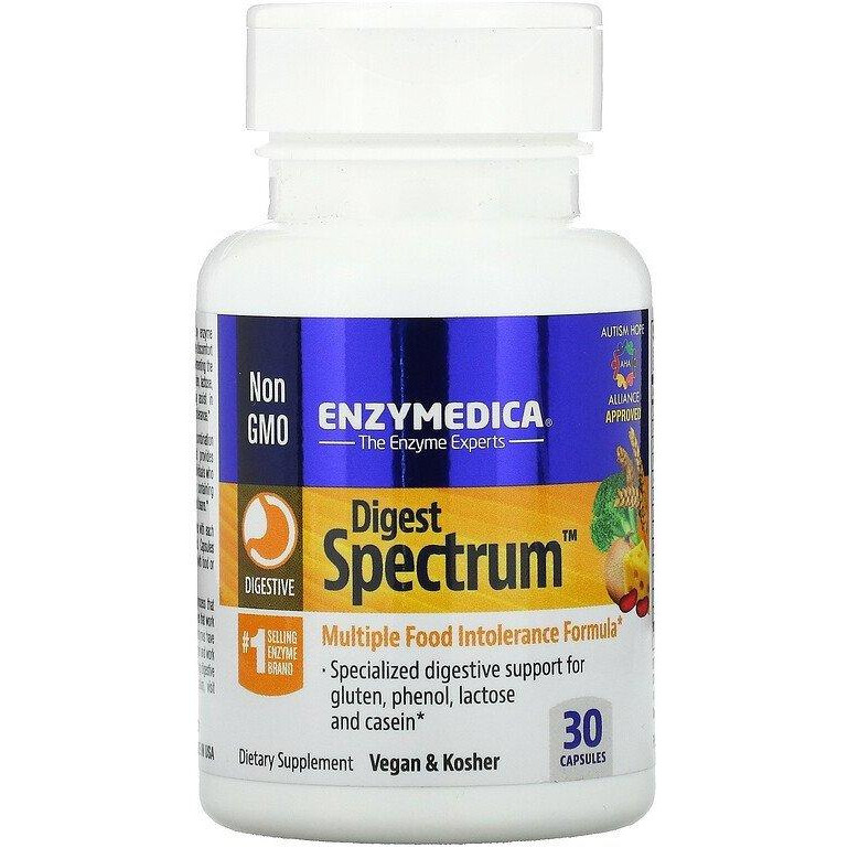 Enzymedica Digest Spectrum Ферменти від харчової непереносимості для веганів 30 капсул - зображення 1